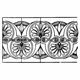Palmette frieze border 03