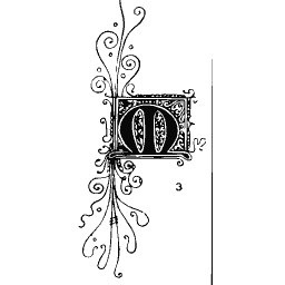 Flourished D initial