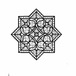 Star tracery panel