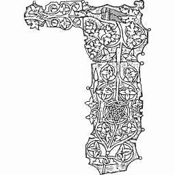 Illuminated initial T plate 01