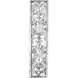 Tall foliate border panel