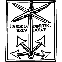 Anchor and crossed swords mark
