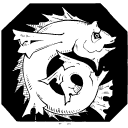 Dolphin in octagon panel