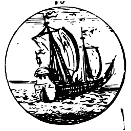 Ship with full sails