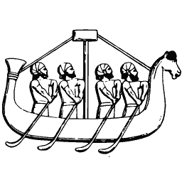 Galley with a beaked prow