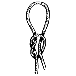Rope loop with a knot 01