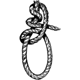 Knotted rope loop 02