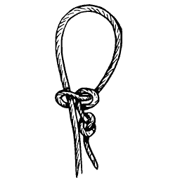 Rope loop with a knot 03