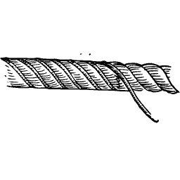 Rope end with a strand out