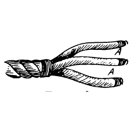 Unlaid rope end