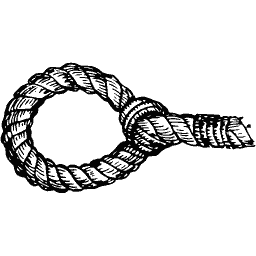 Knotted rope loop 03