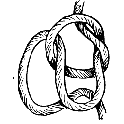 Rope loop with a knot 05