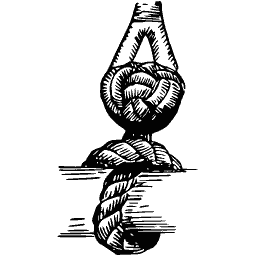 Knotted rope loop 04