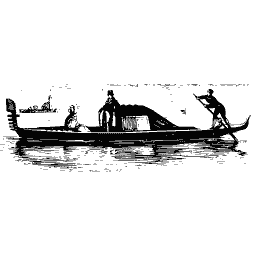 Gondola with a rower