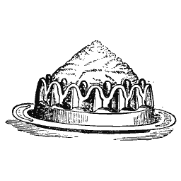 Jelly with a scalloped border