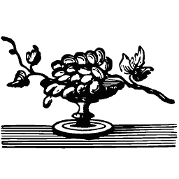 Dish of fruit with vine