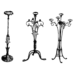 Three candle stands