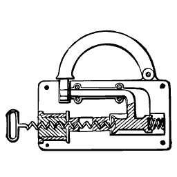 Rack and lever lock