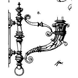 Wrought iron bracket lamp