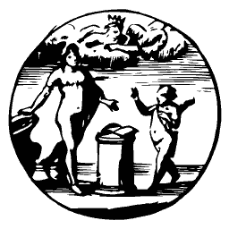 Two figures at an altar