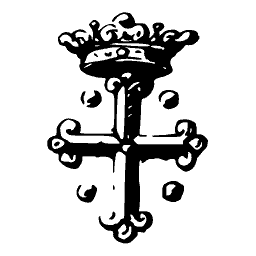 Crowned cross with budded arms