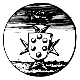 Crowned shield on a Maltese cross