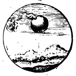 Flaming ball falling