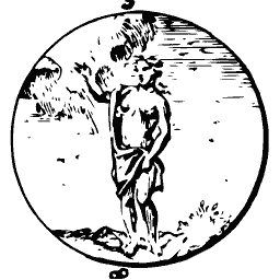 Figure standing in water