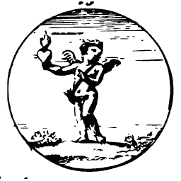 Cupid holding a flaming heart