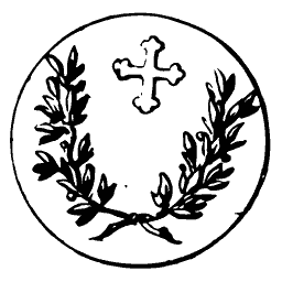 Cross above a wreath