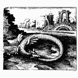 Serpent biting its tail