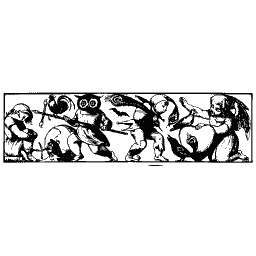 Frieze of struggling figures