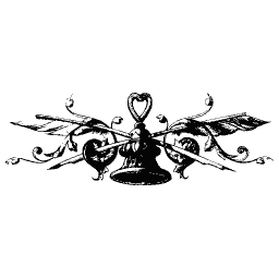 Heart-topped bell with crossed arrows
