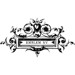 Emblem title cartouche with heart 02