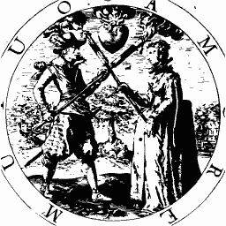 Two figures crossing arms