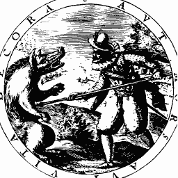 Man spearing a dragon