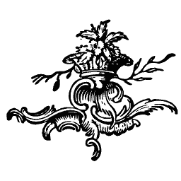 Rococo scroll with urn