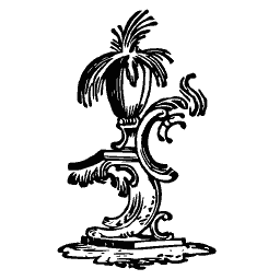 Rococo scroll with palm