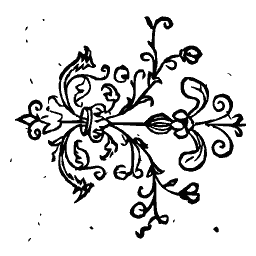 Symmetrical floral scroll