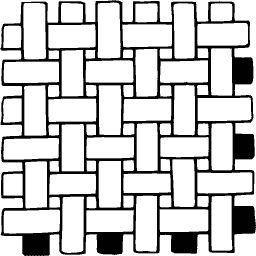 Basket weave outline