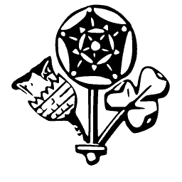 Thistle and rose emblem