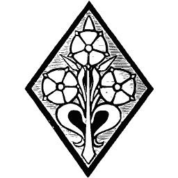 Diamond panel with stylised flower