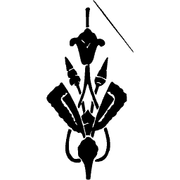 Stylised flower spot motif