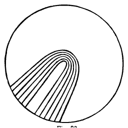 Circle with radiating curves