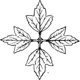 Fourfold leaf cross