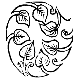 Ivy vine scroll panel