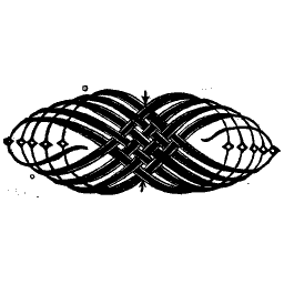 Woven knot in an oval