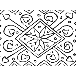 Star diamond with hearts