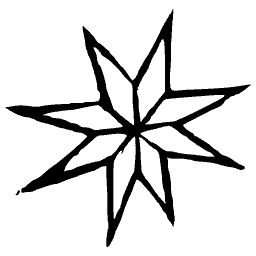 Eight-pointed star burst