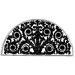 Fan-shaped floral ornament